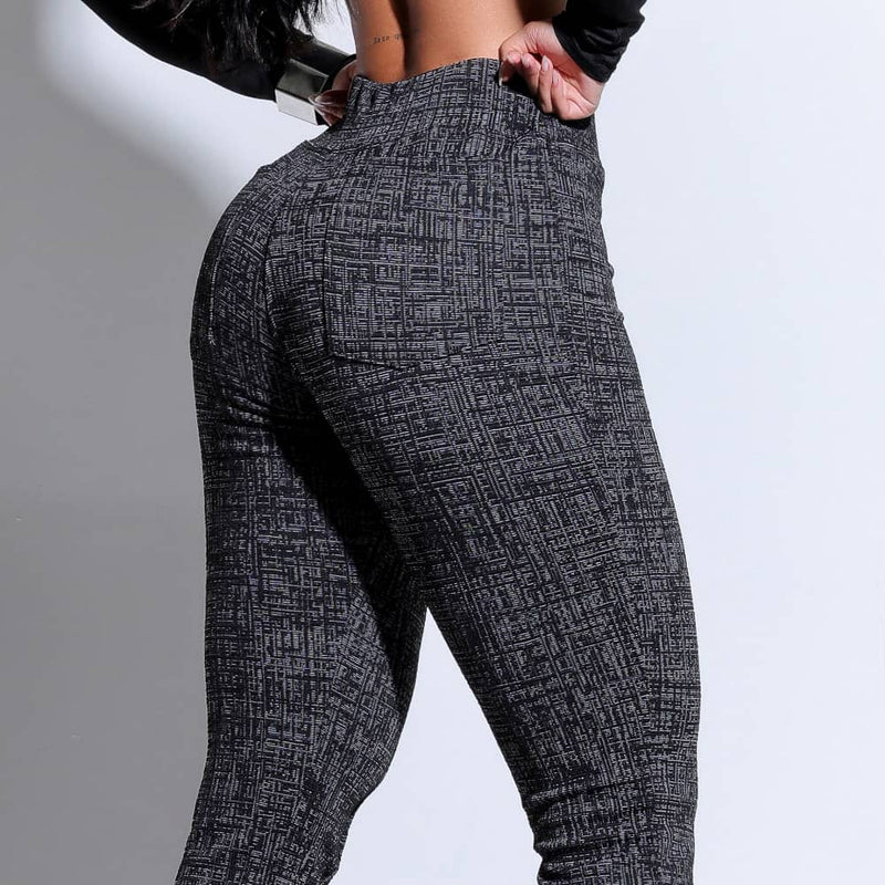 Calça Modeladora Flare – Cós Alto Mescla