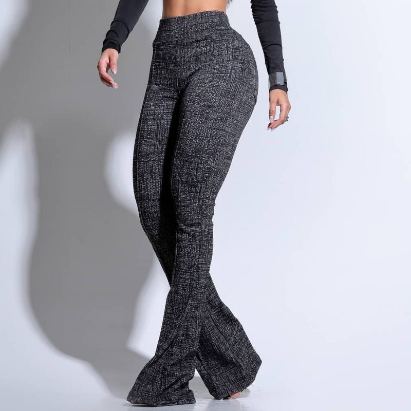 Calça Modeladora Flare – Cós Alto Mescla